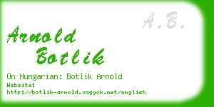 arnold botlik business card